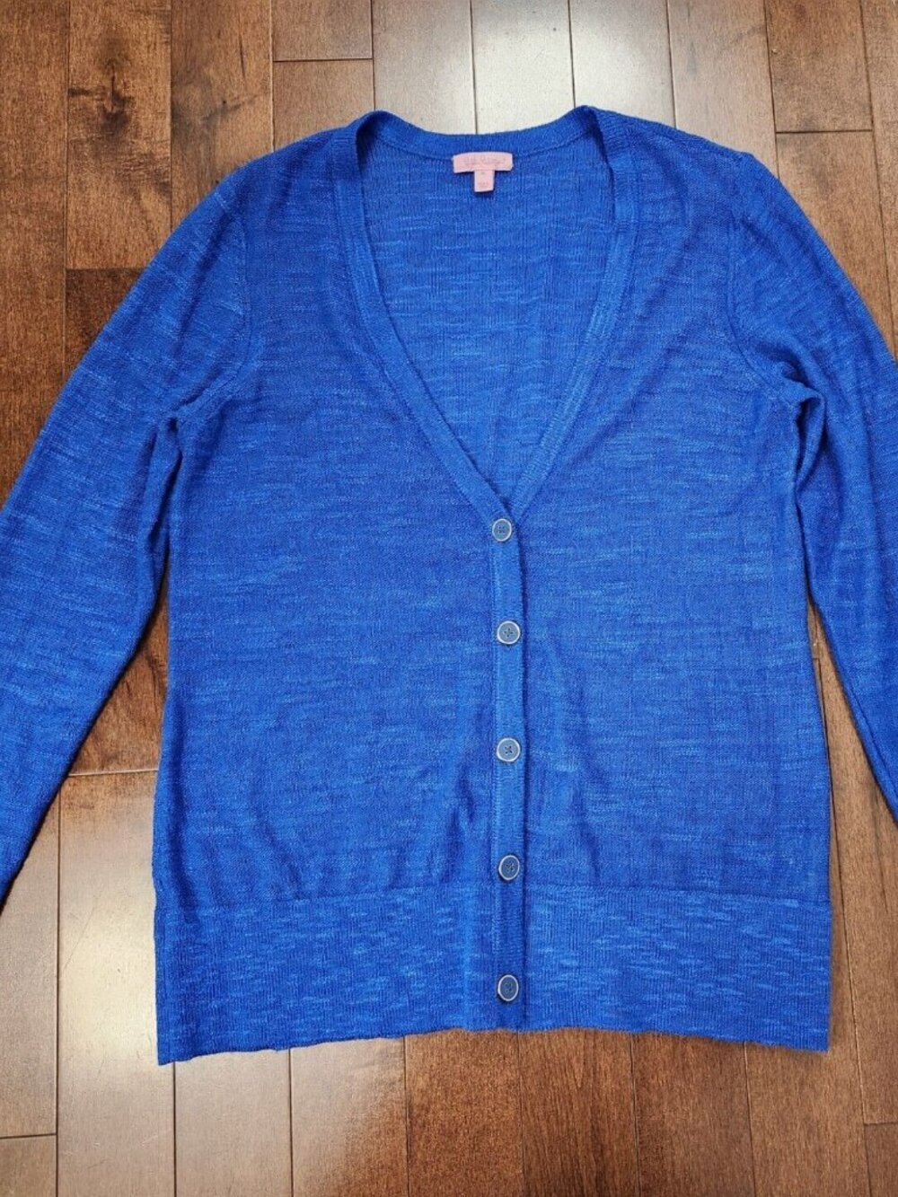 Lily Pulitzer women's blue button down cardigan in size XL